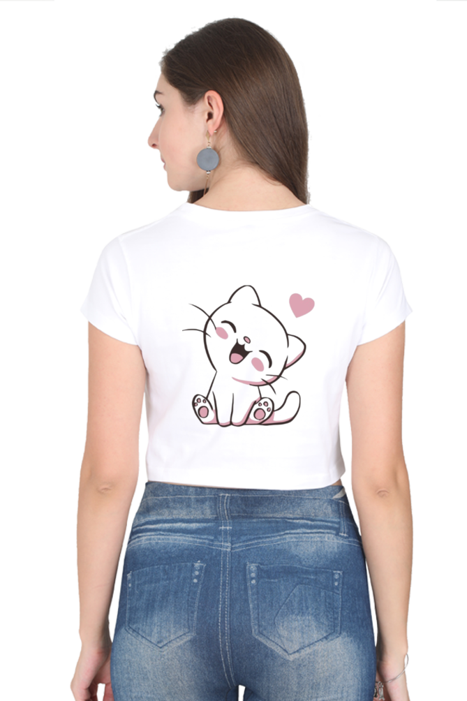 Happy Cat Crop Top