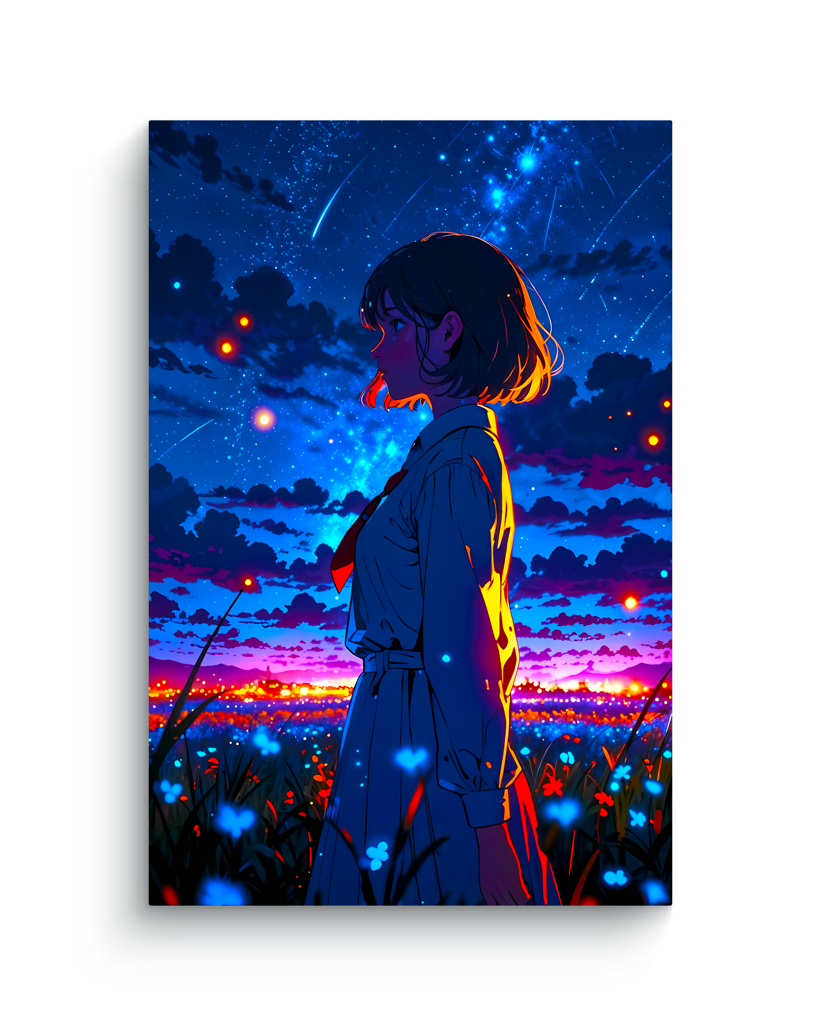 Anime Girl Metal Poster