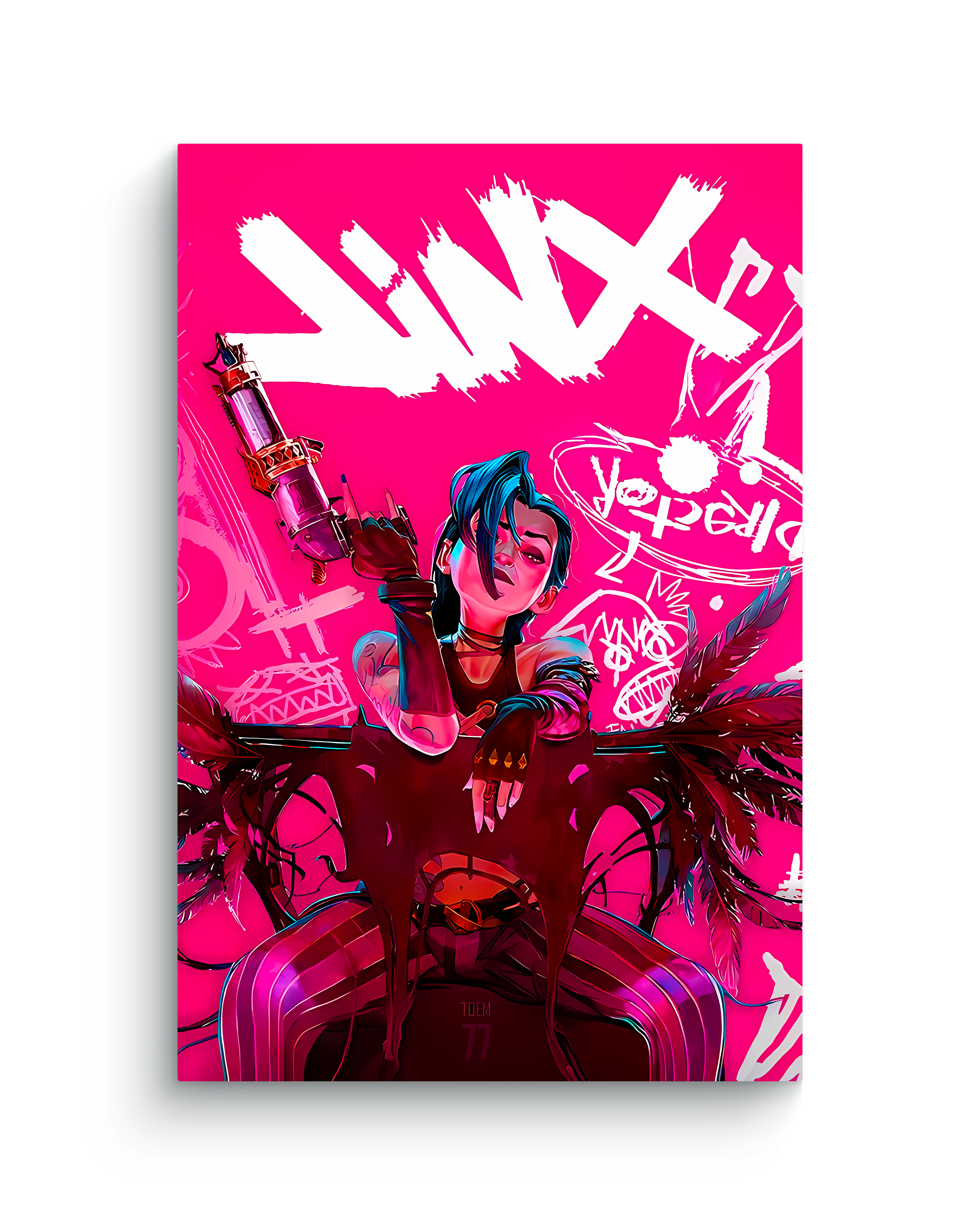 Jinx Arcane Anime Metal Poster