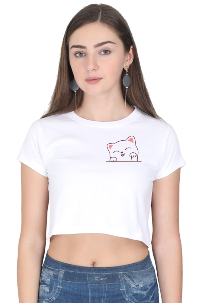Happy Cat Crop Top