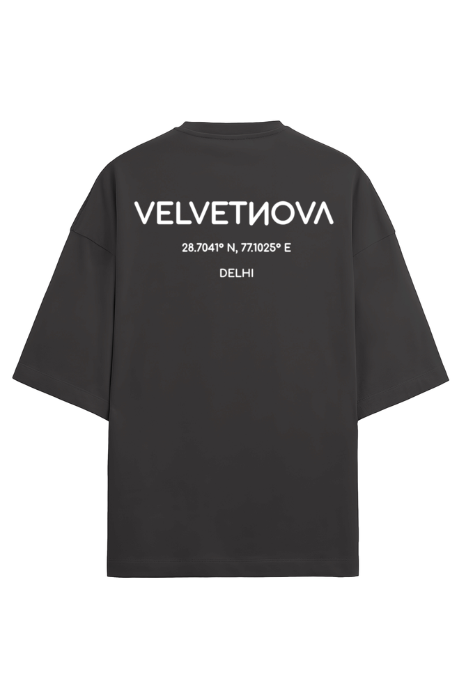 Velvetnova GeoCoordinate Delhi Terry Oversized Tshirt