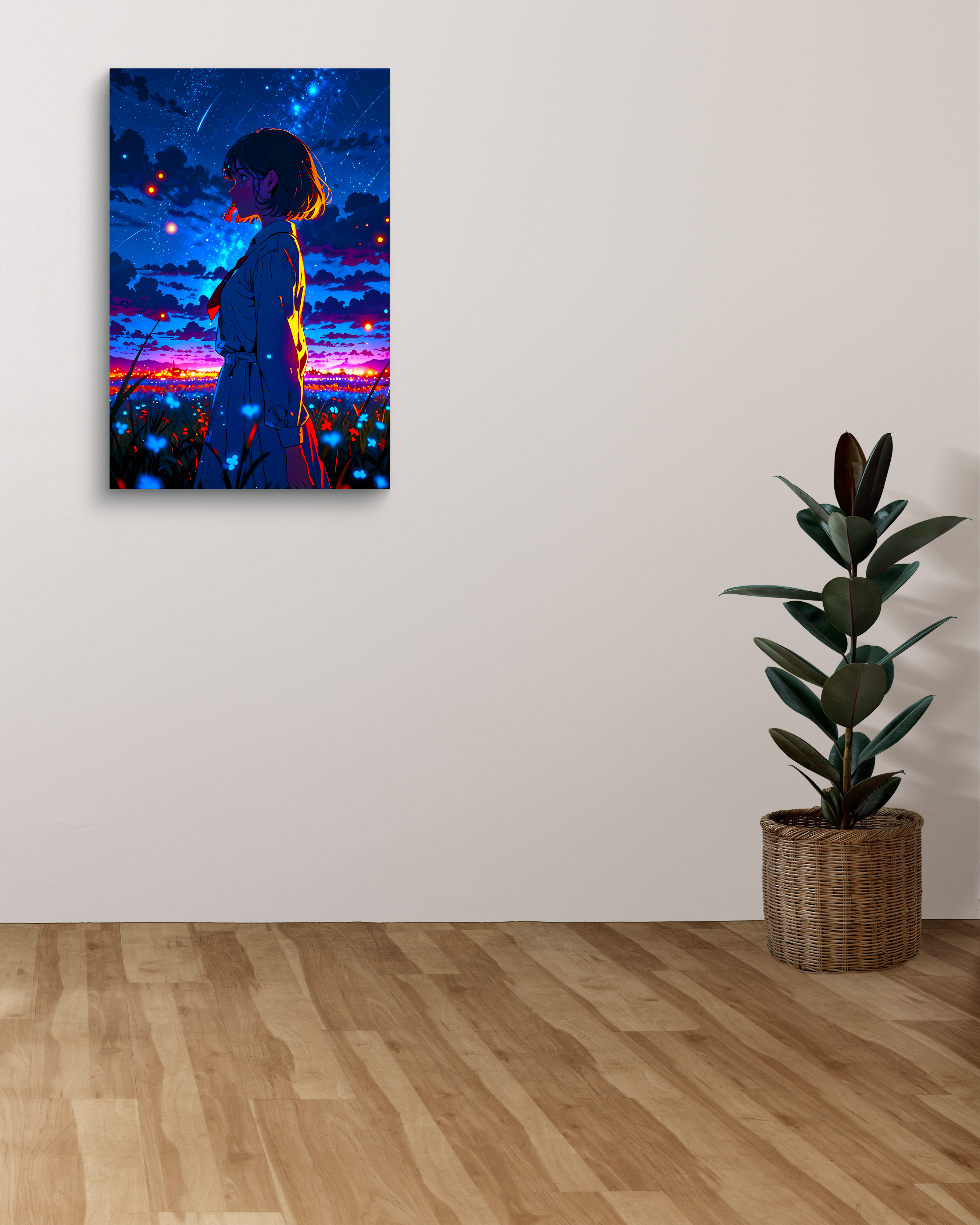 Anime Girl Metal Poster