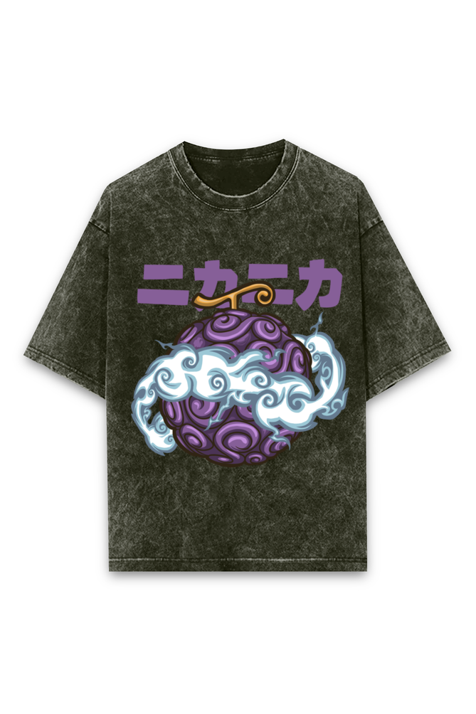 One Piece Acid Wash Oversized T-shirt