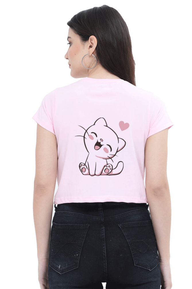 Happy Cat Crop Top