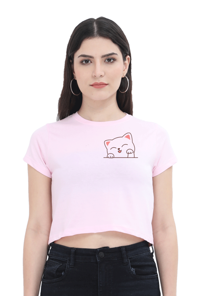 Happy Cat Crop Top