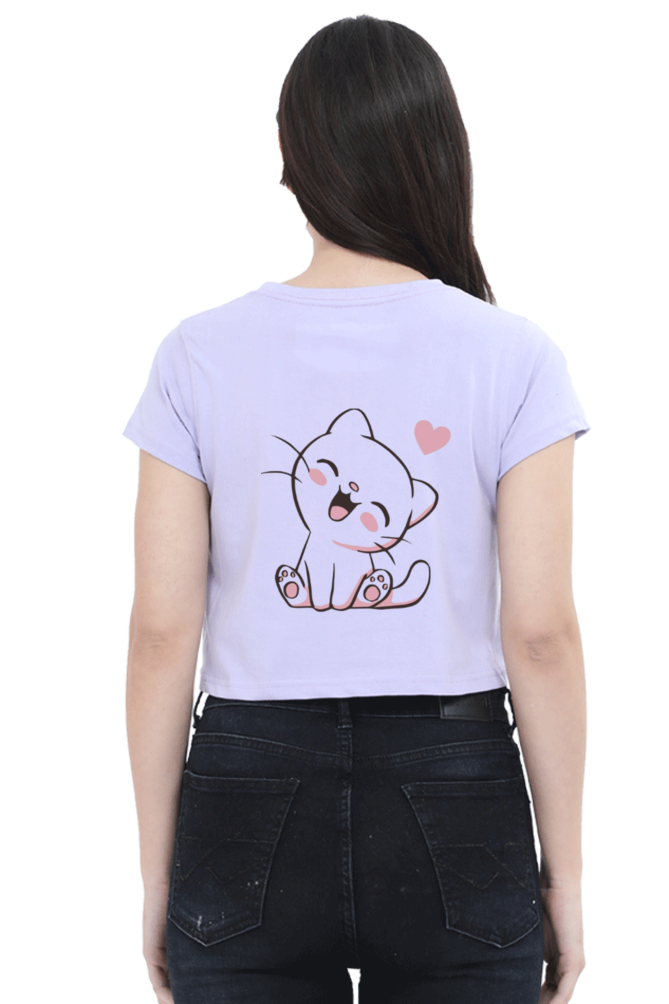 Happy Cat Crop Top