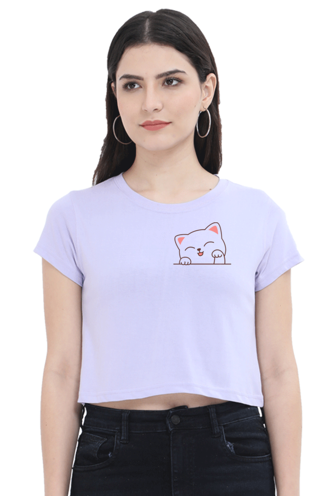 Happy Cat Crop Top