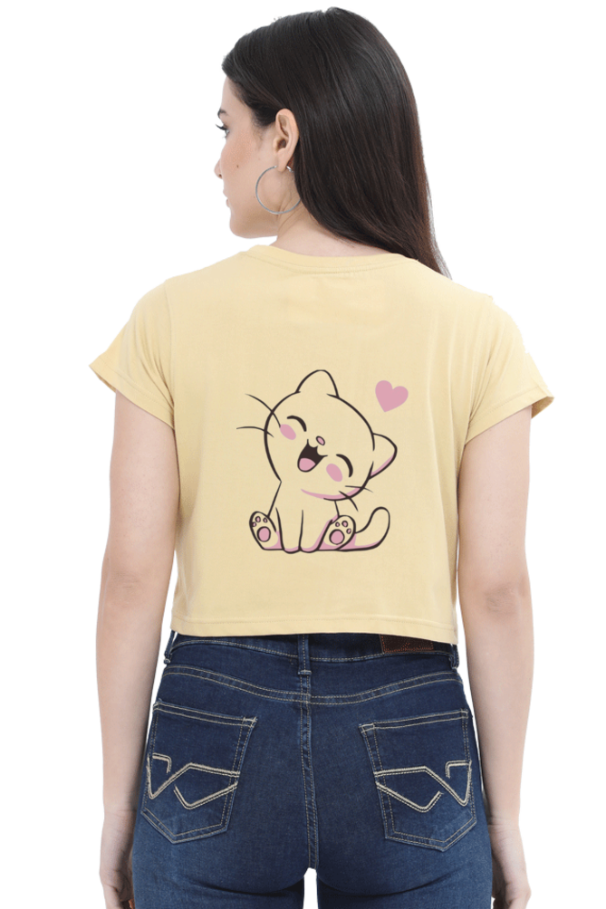 Happy Cat Crop Top
