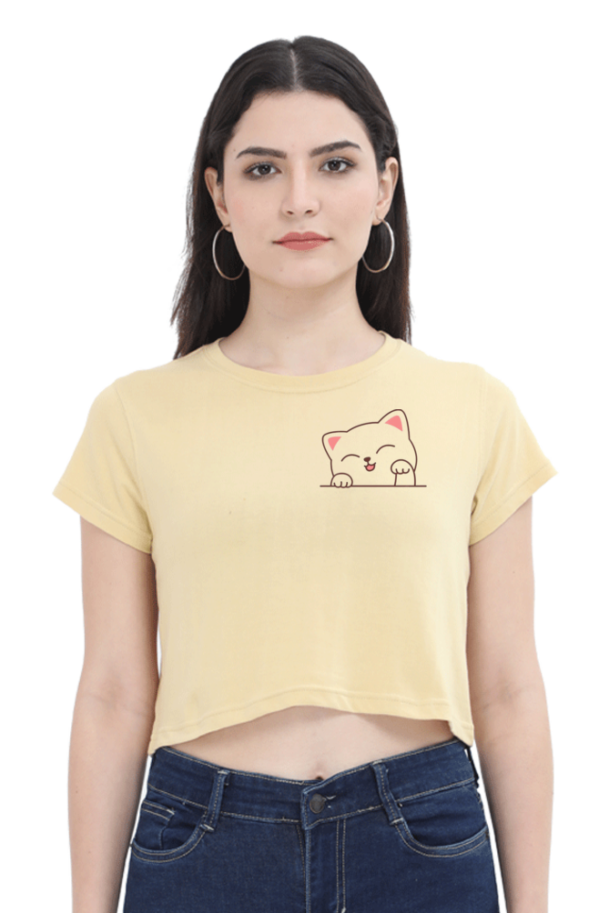 Happy Cat Crop Top