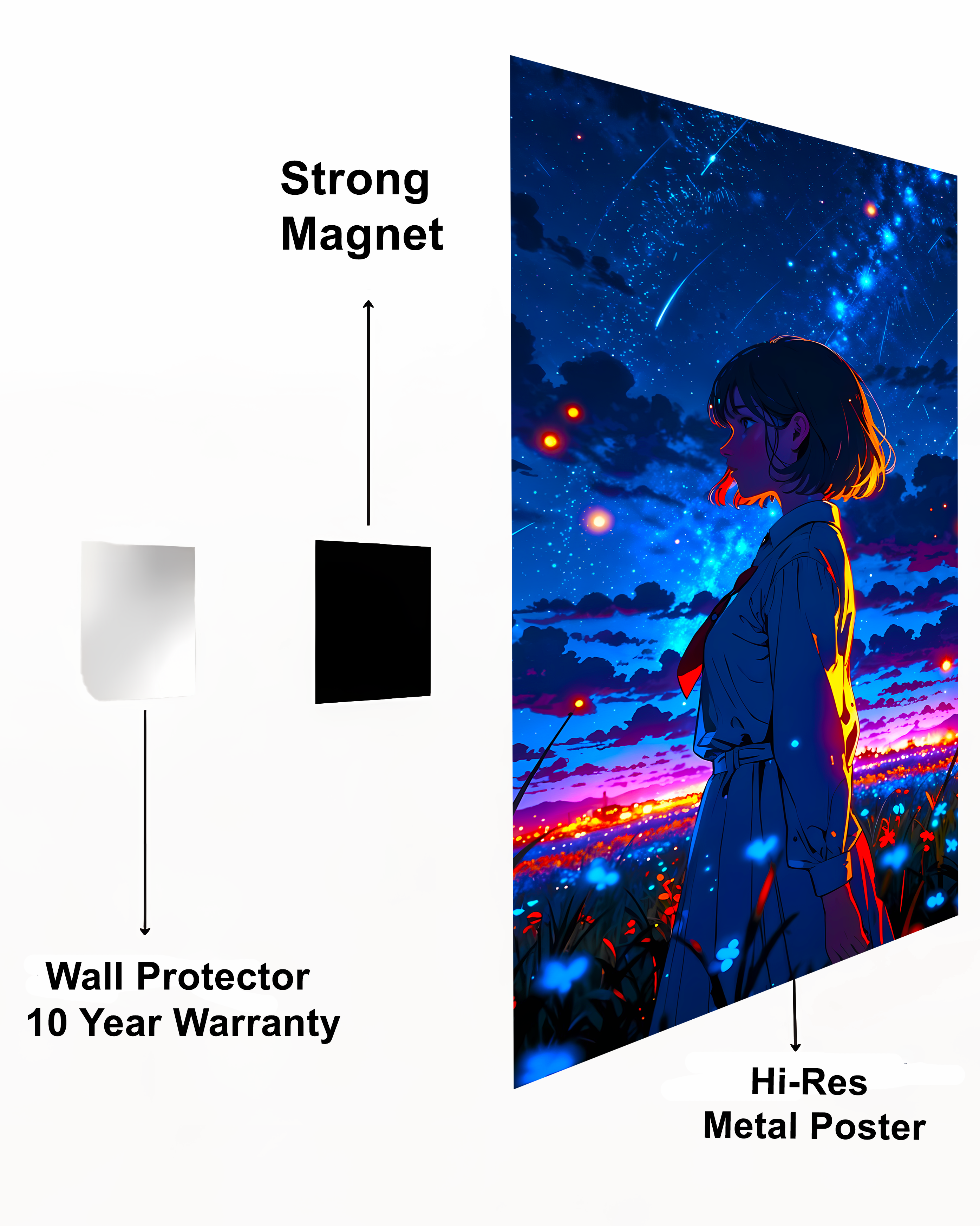 Anime Girl Metal Poster