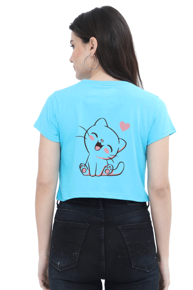 Happy Cat Crop Top