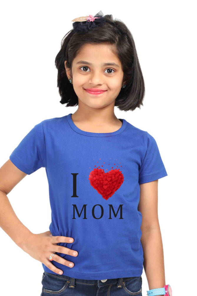 I Love Mom Girls Kids Tshirt