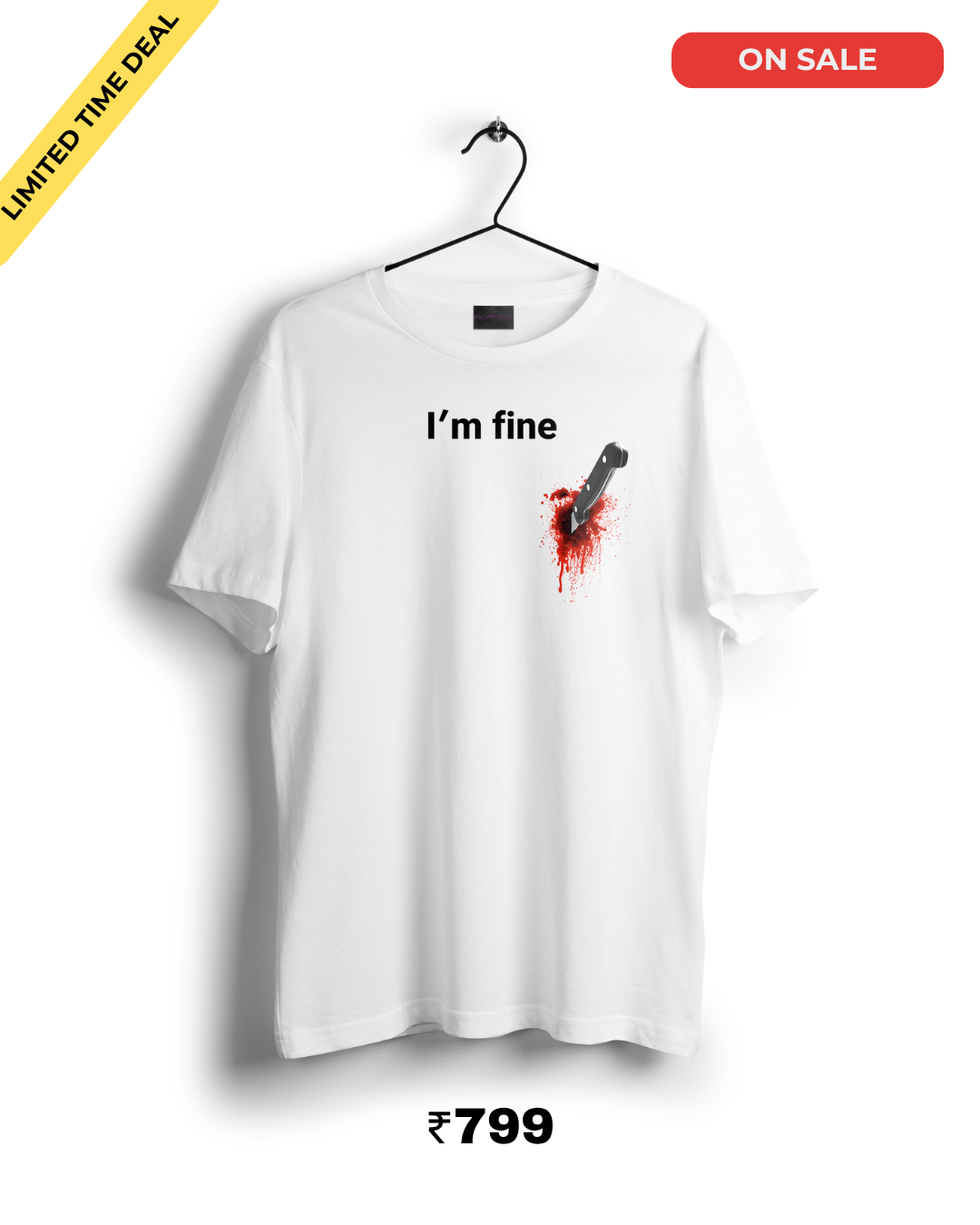 I'm Fine Knife T-shirt (On Sale)