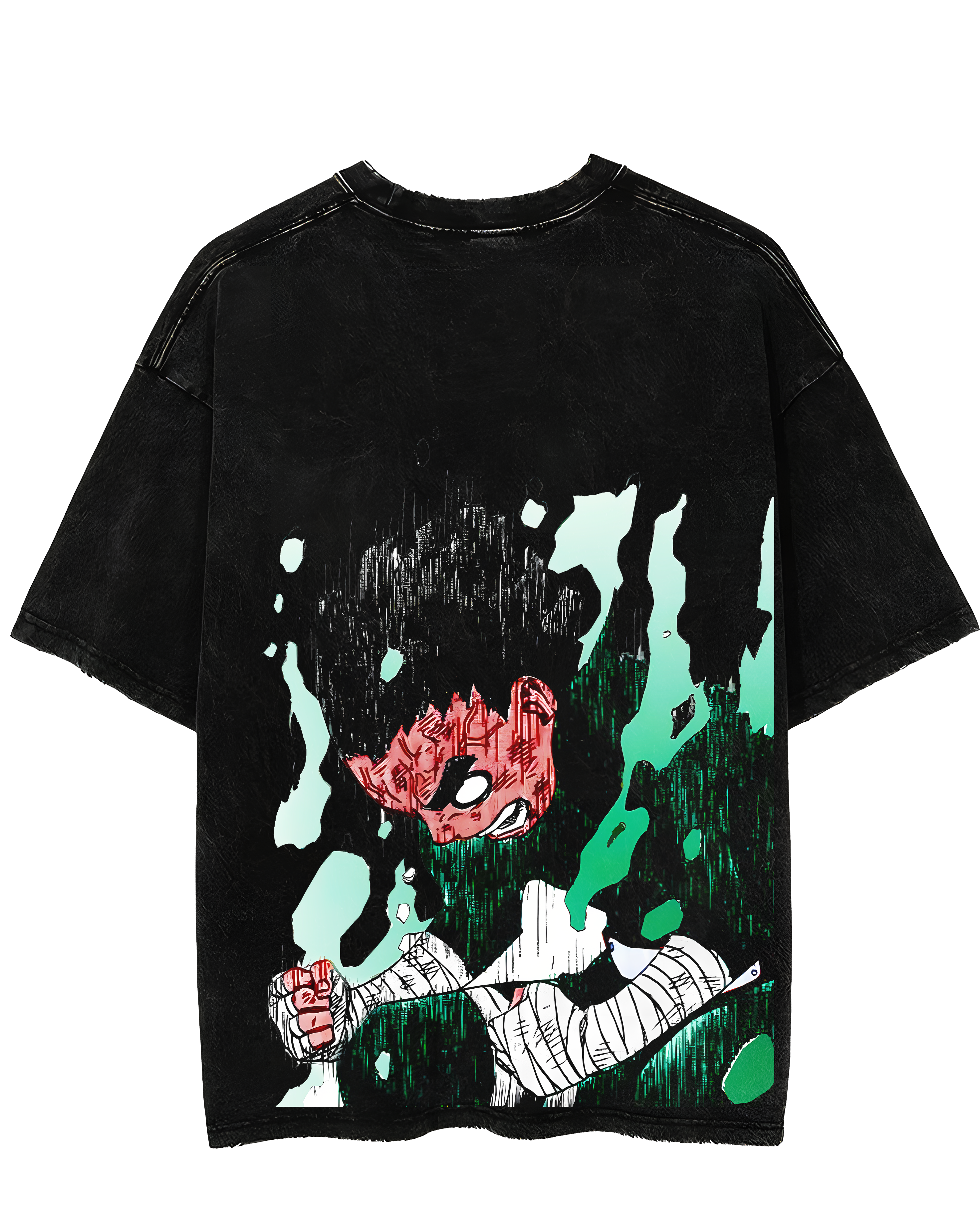 Rock Lee : Naruto Acid Wash Oversized T-shirt