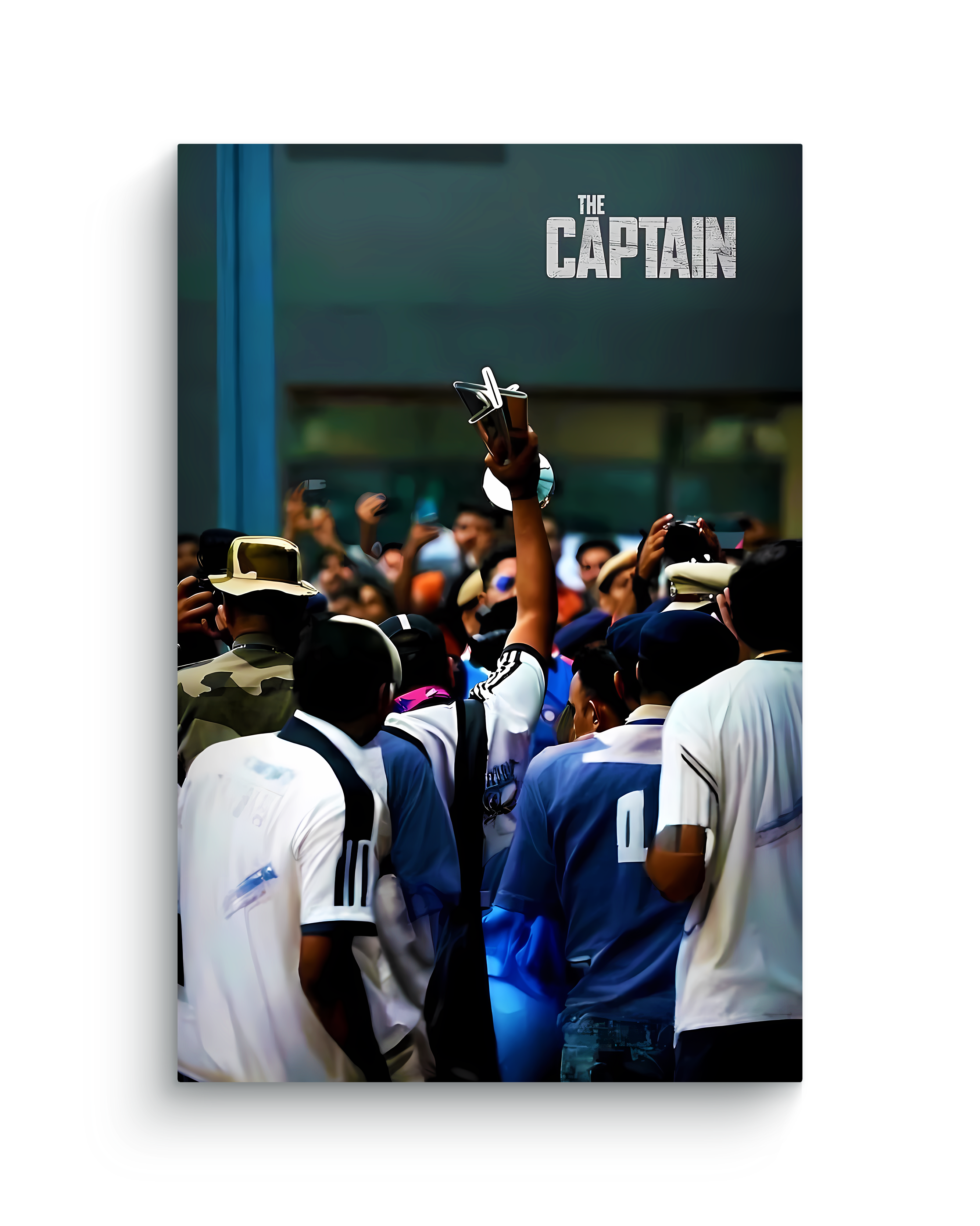 The Captain : India Cricket Team Metal Poster