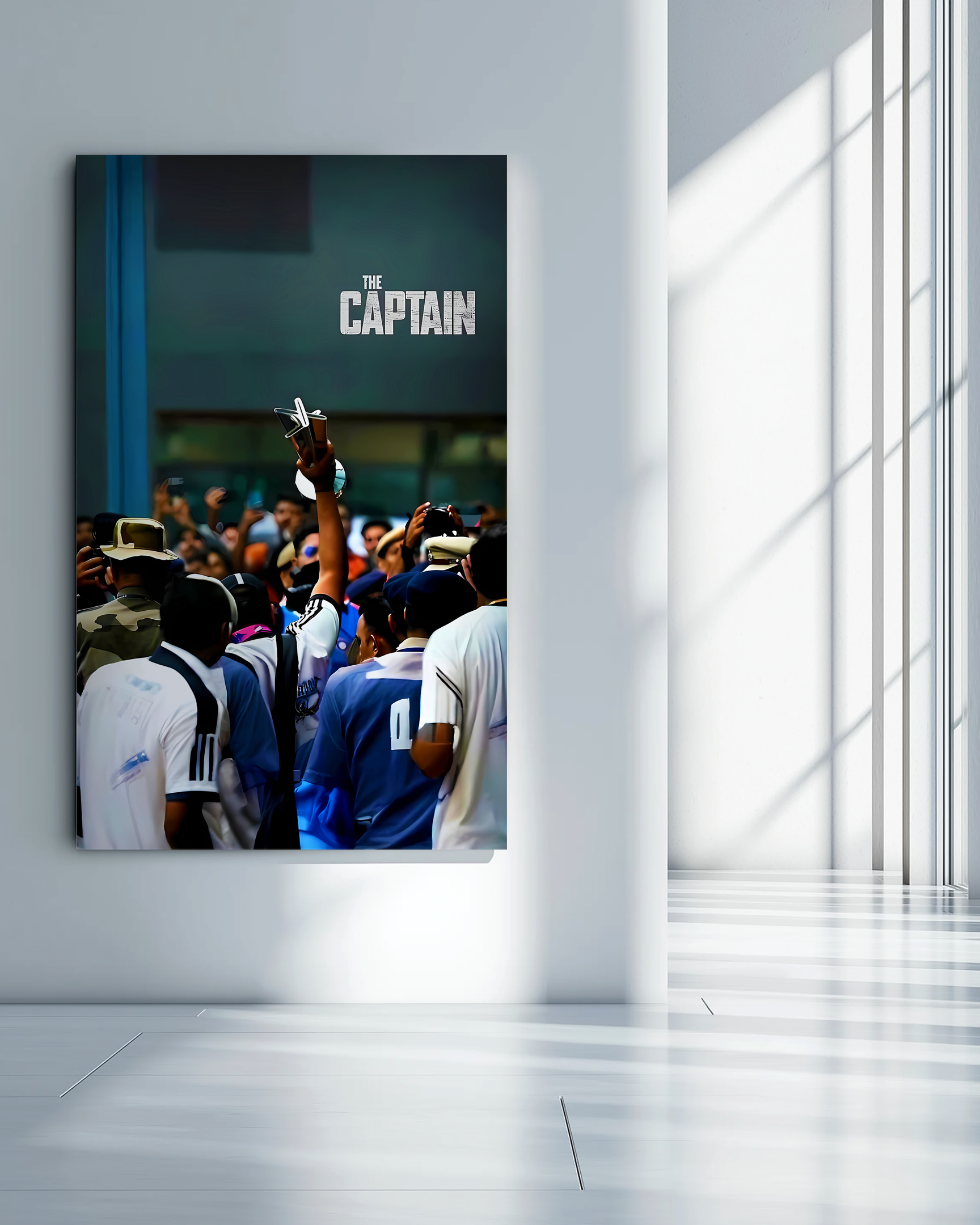 The Captain : India Cricket Team Metal Poster