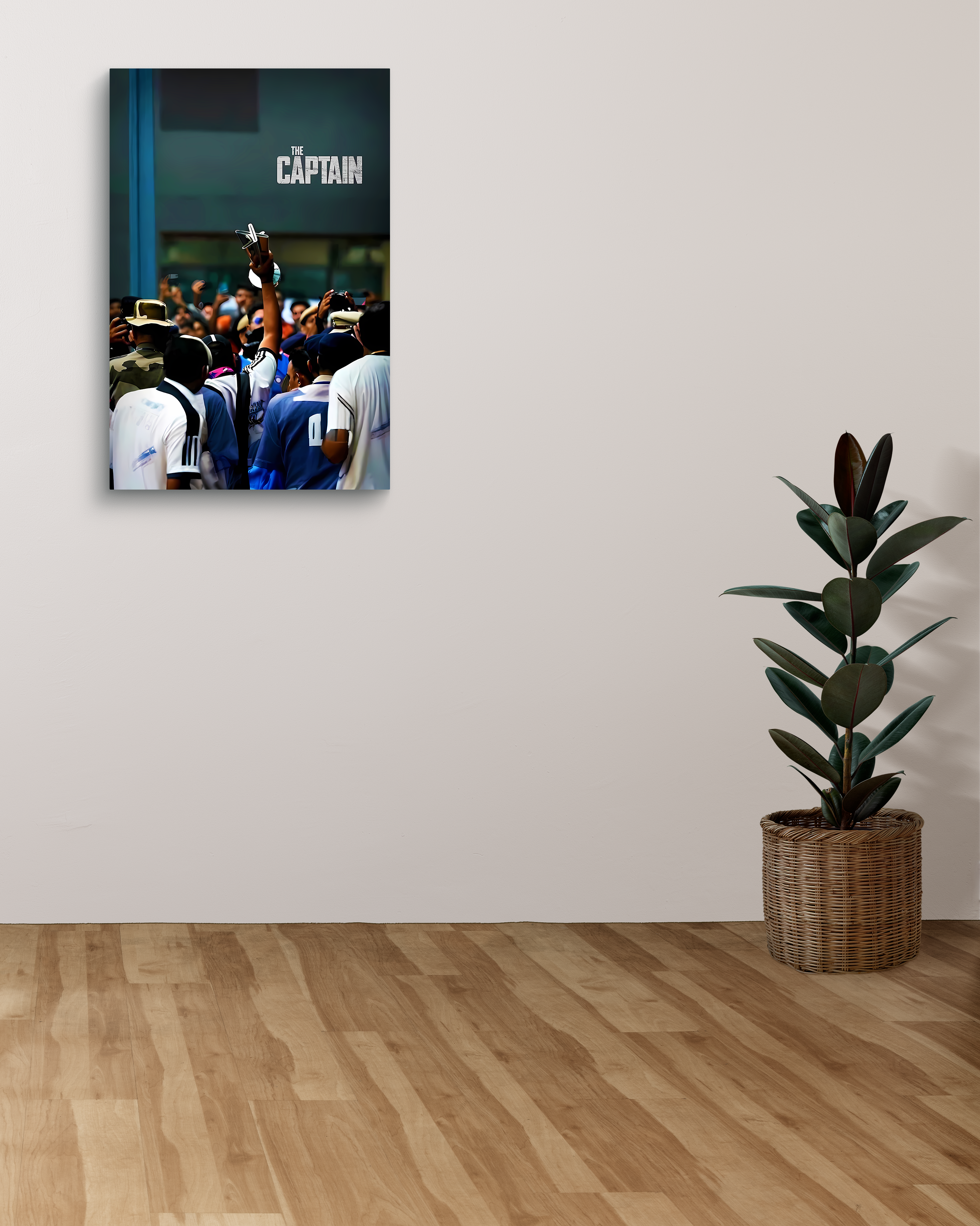 The Captain : India Cricket Team Metal Poster