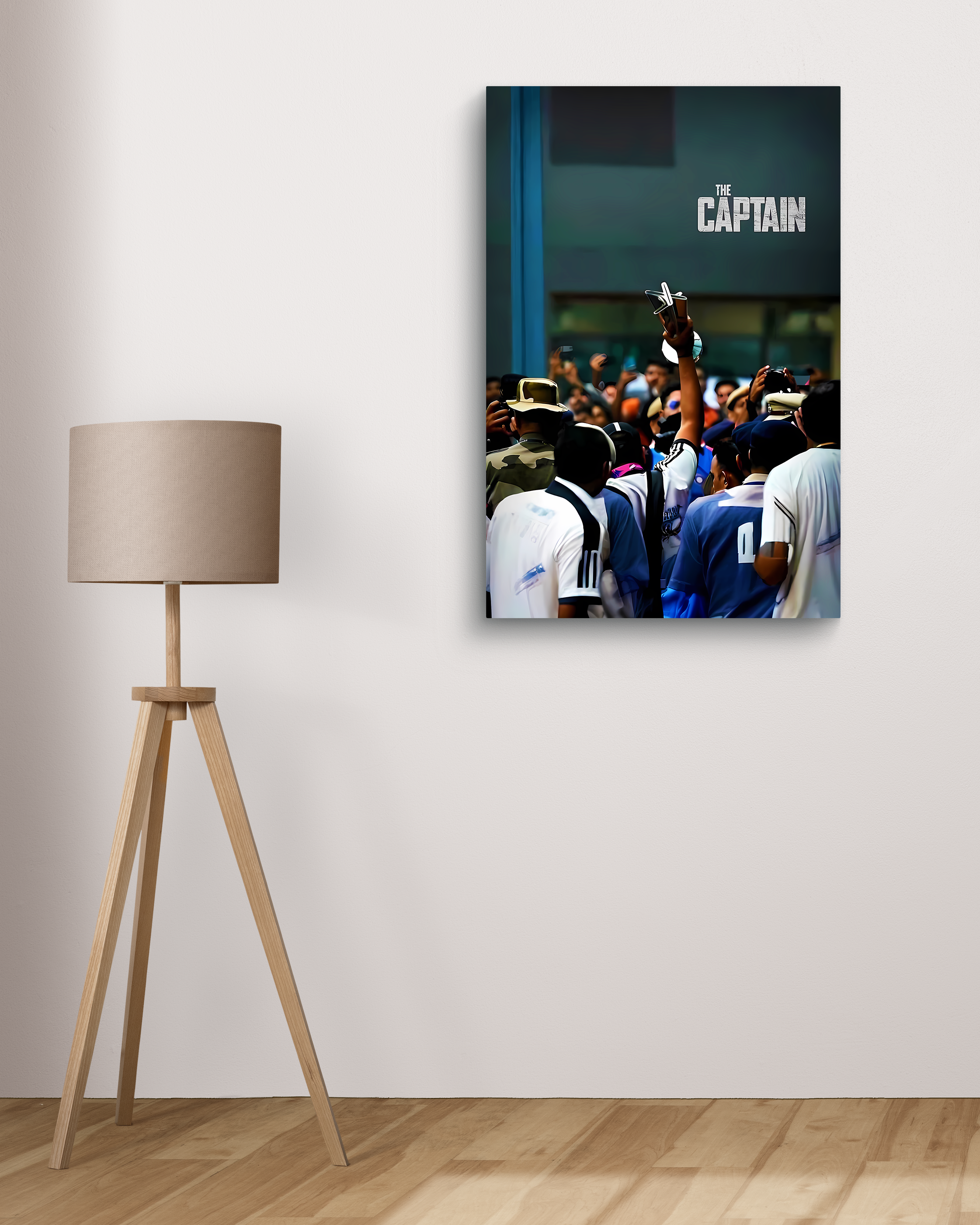 The Captain : India Cricket Team Metal Poster