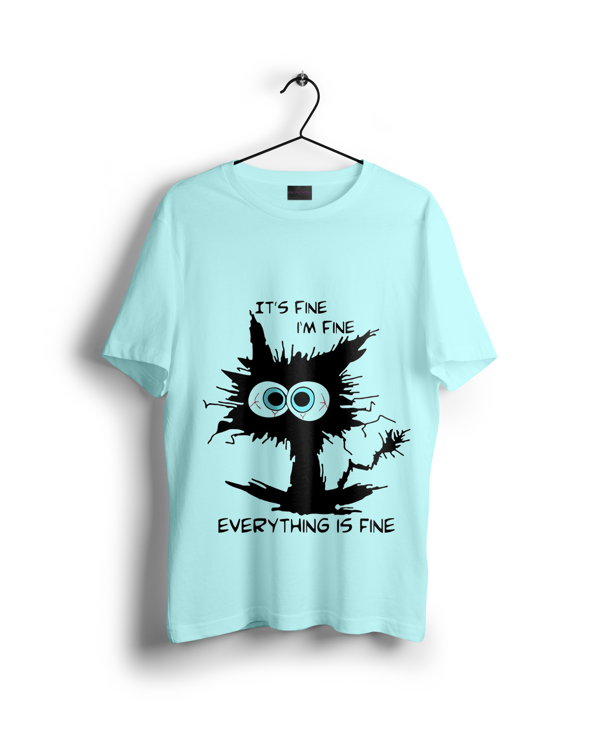 Cat Everything Is Fine Oversized T-shirt