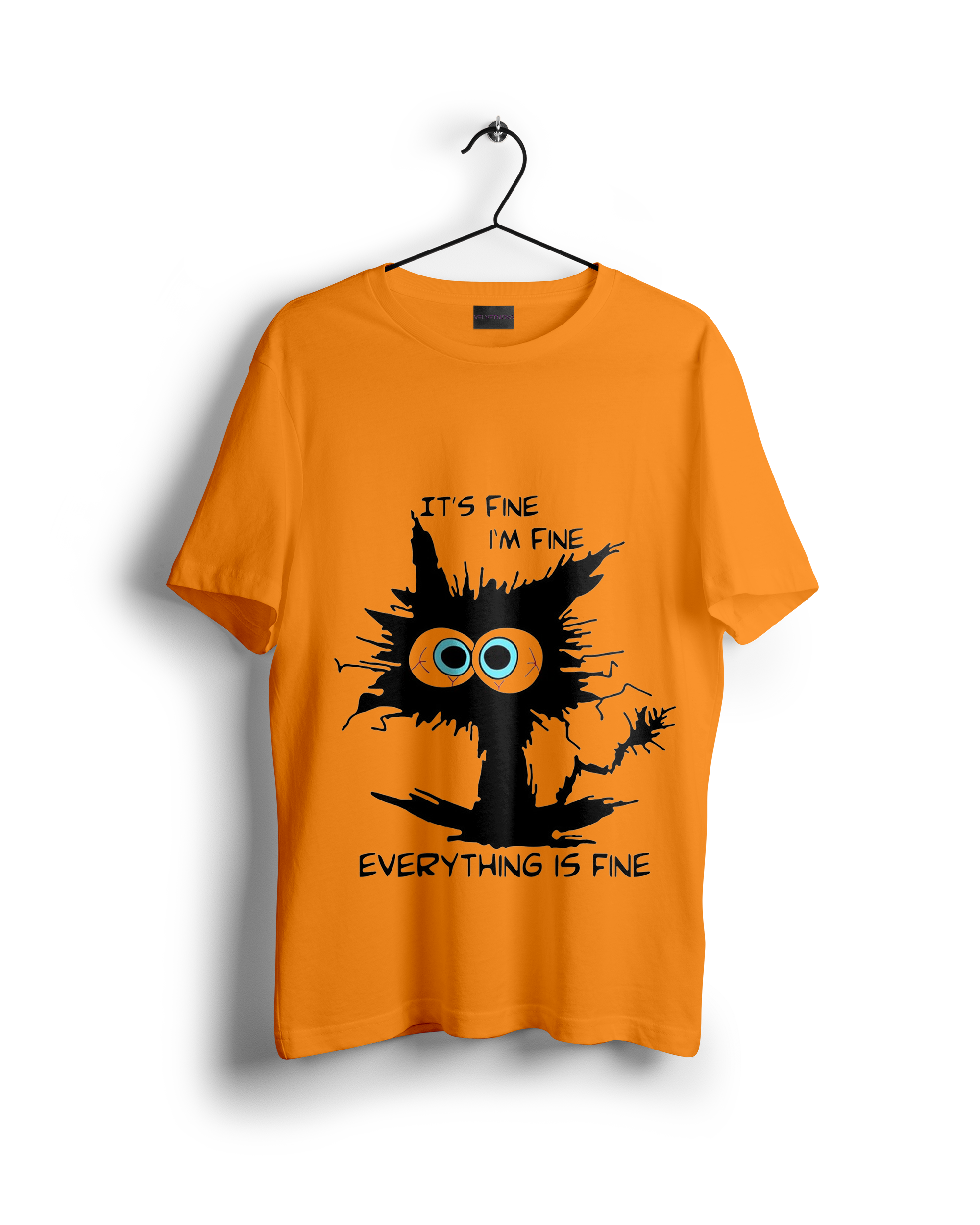 Cat Everything Is Fine Oversized T-shirt