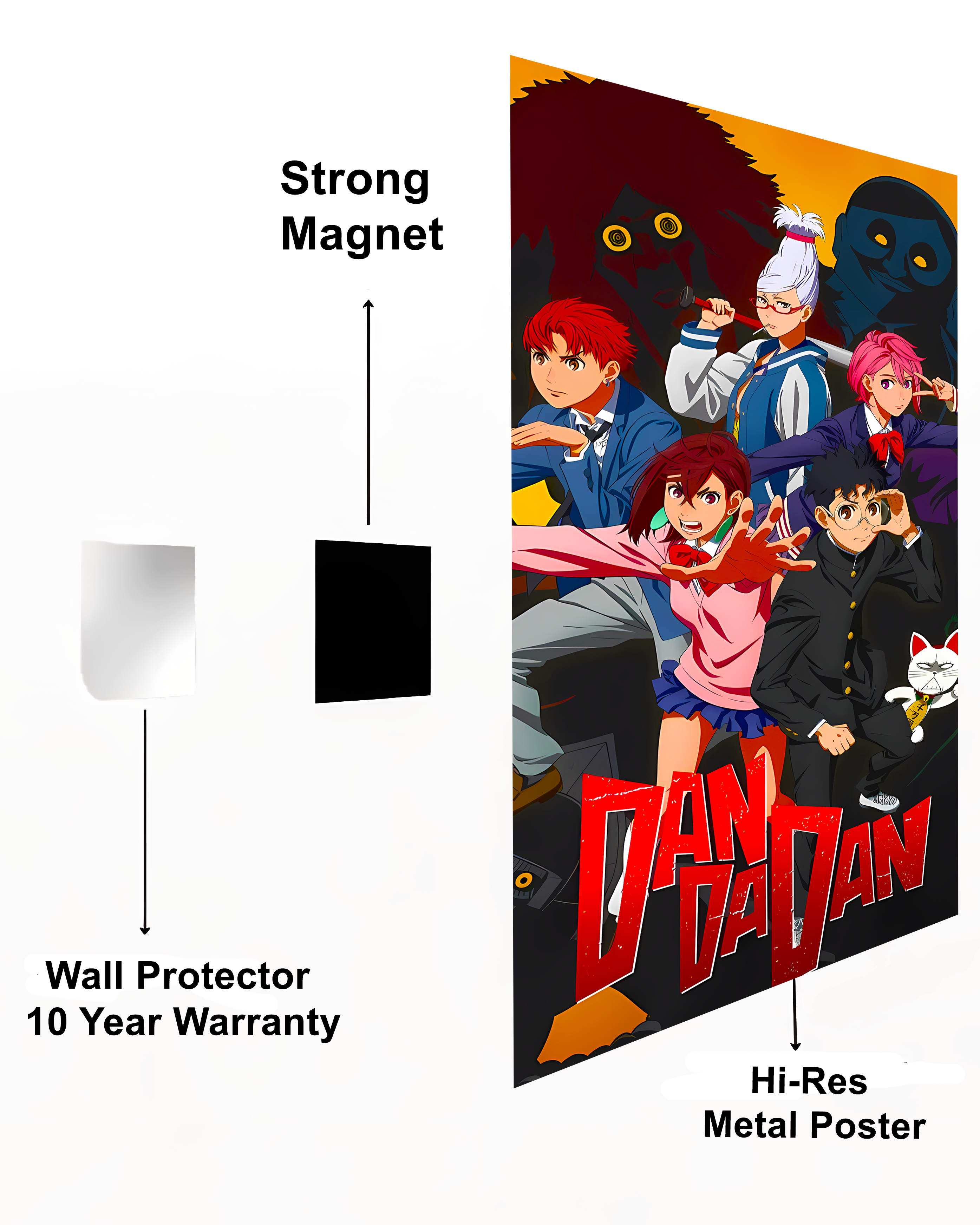 Dandadan Metal Poster