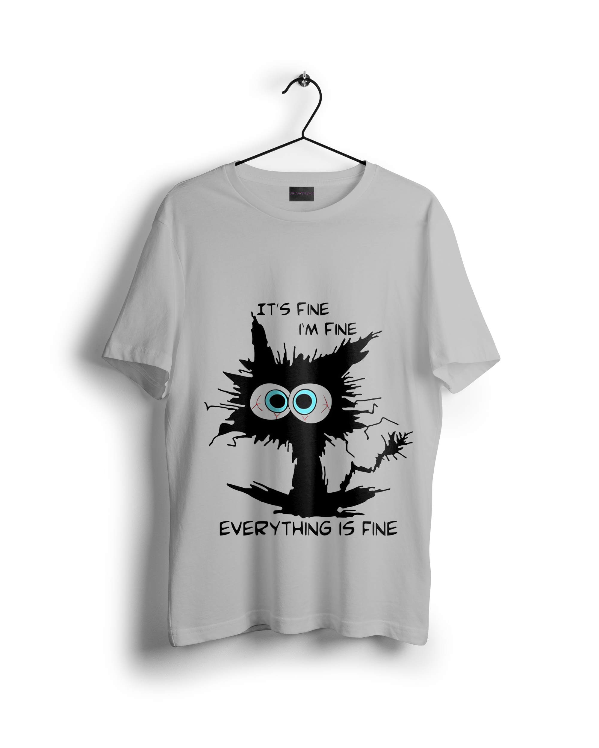 Cat Everything Is Fine Oversized T-shirt