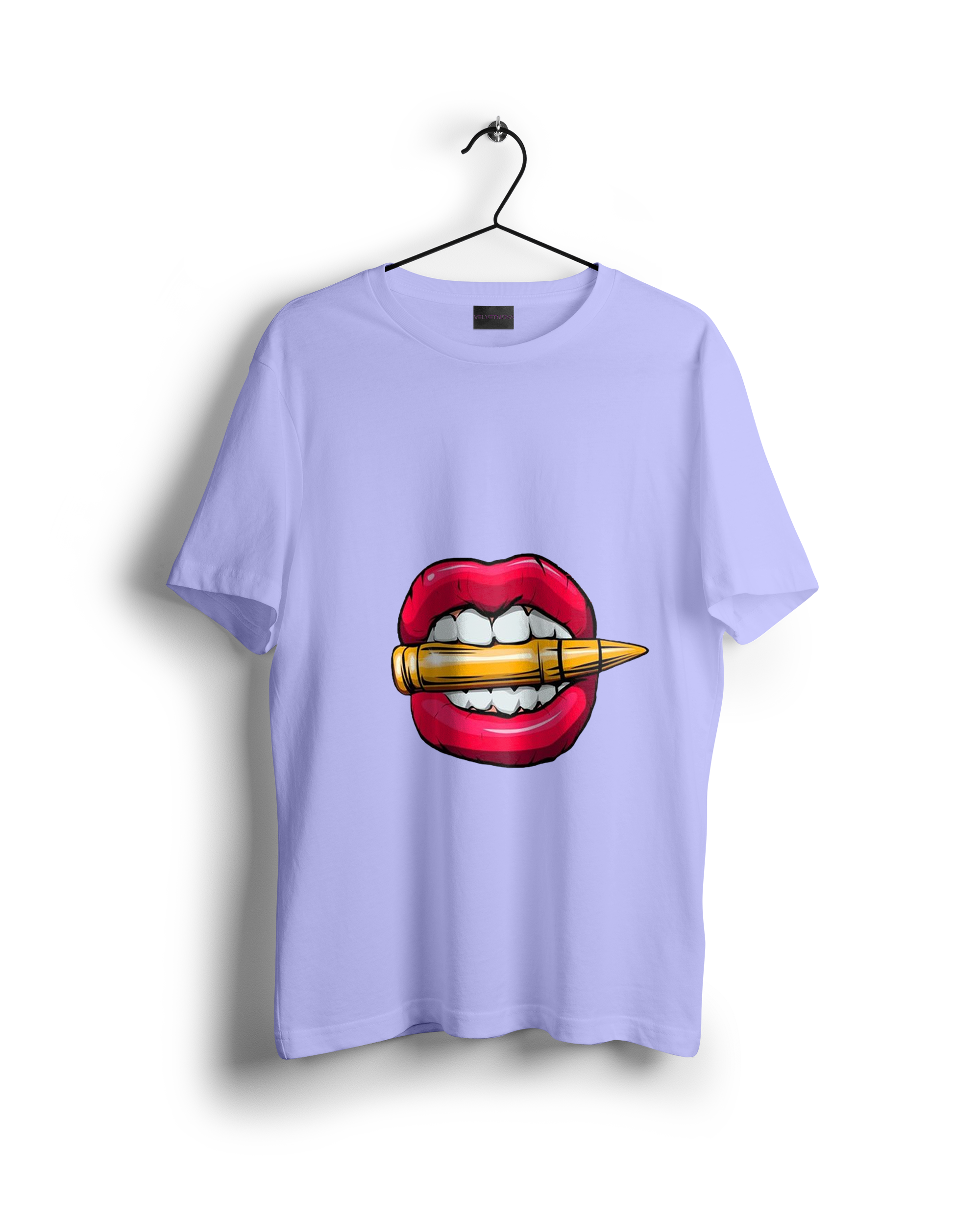 Biting the Bullet Red Lipstick Lips Oversized T-shirt