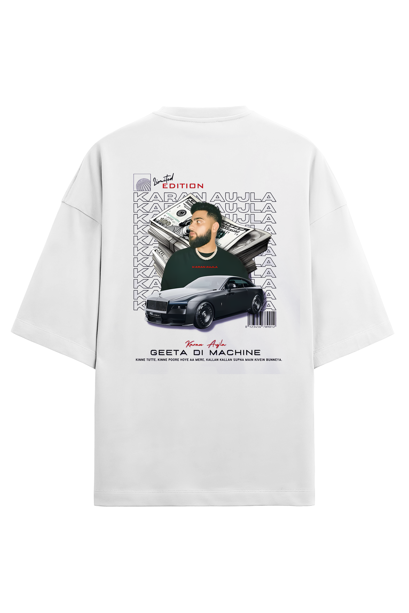 Karan Aujla india Tour 2024/2025 Terry Oversized Tshirt