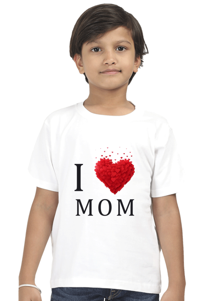 I Love Mom Boys Kids Tshirt