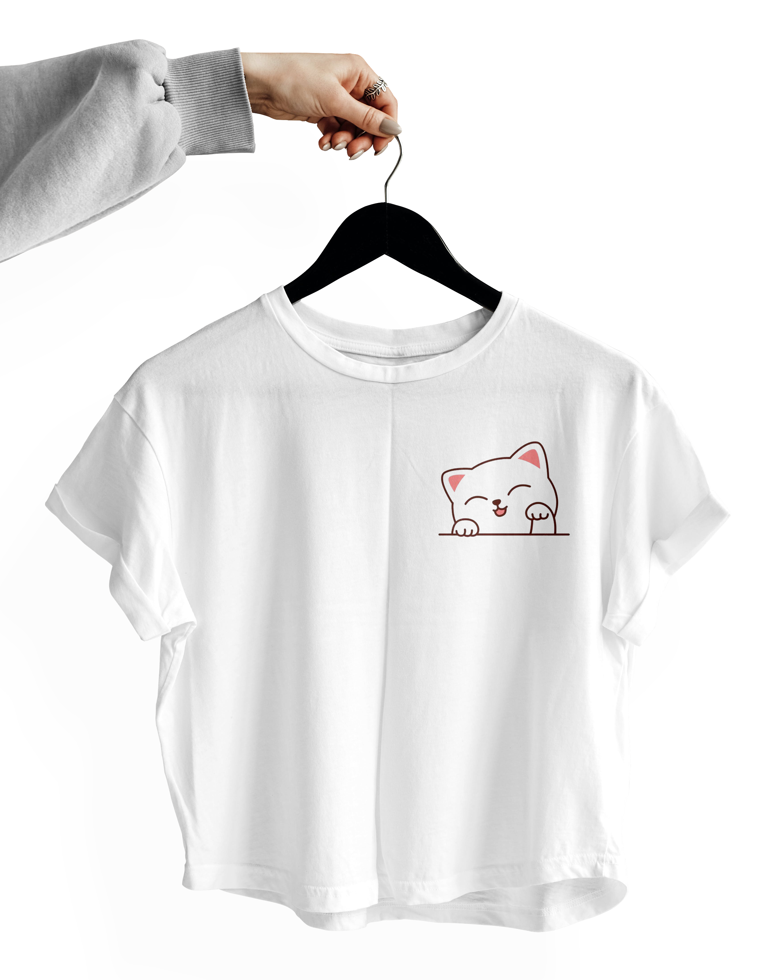 Happy Cat Crop Top