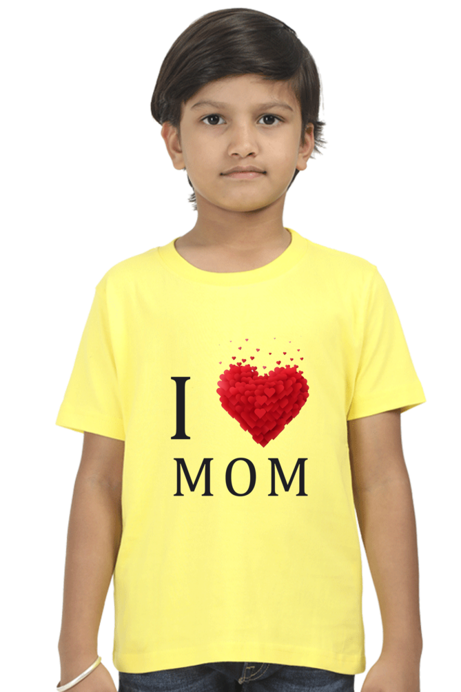 I Love Mom Boys Kids Tshirt