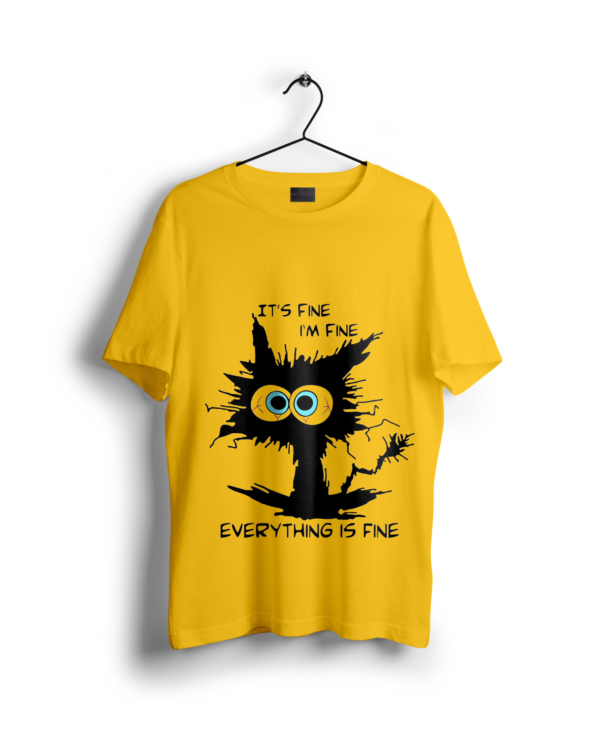 Cat Everything Is Fine Oversized T-shirt
