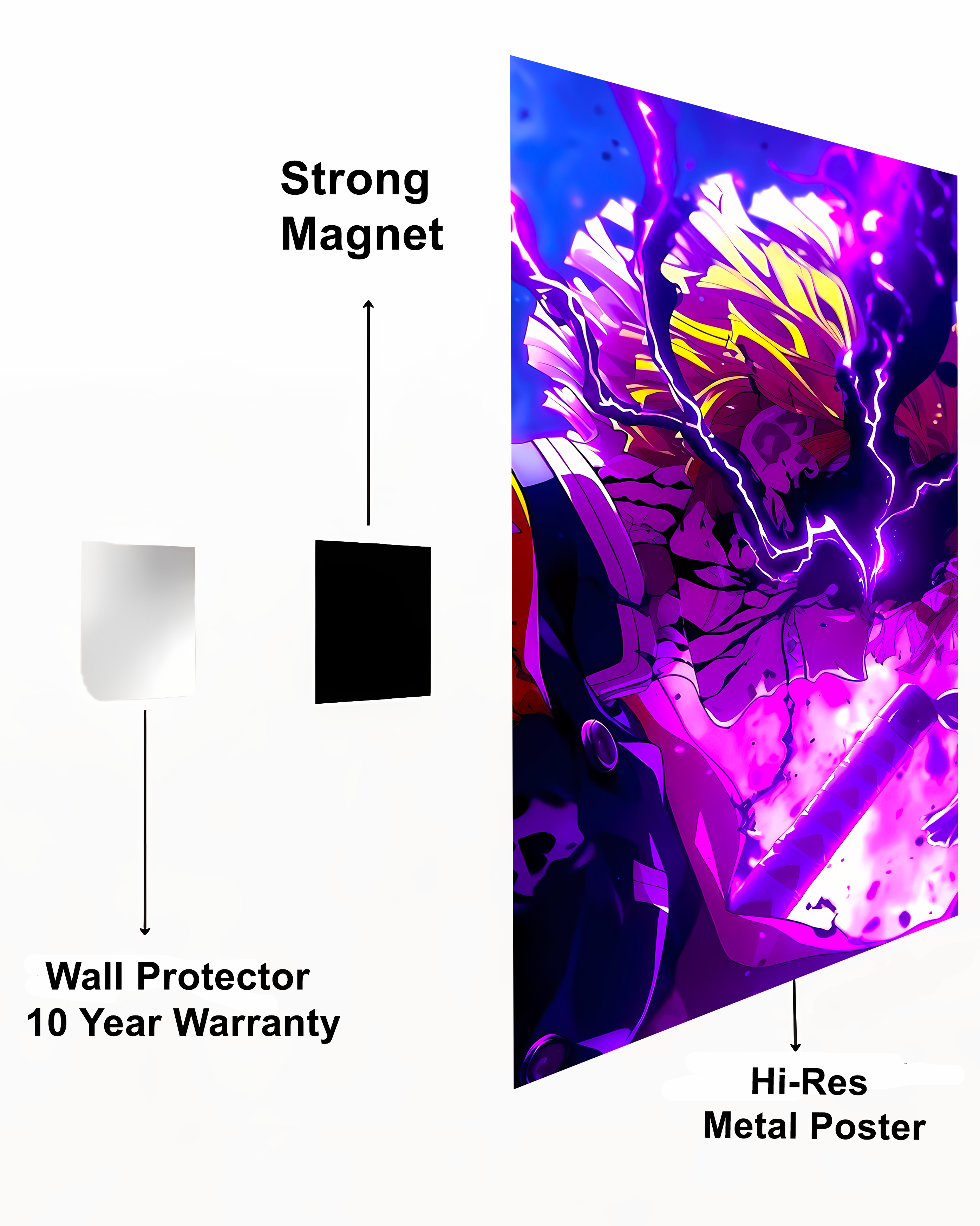 Zenitsu Agatsuma Metal Poster