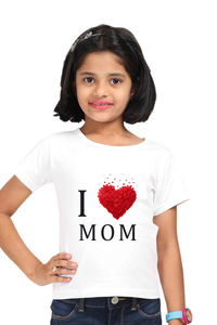 I Love Mom Girls Kids Tshirt