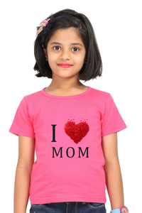 I Love Mom Girls Kids Tshirt