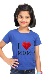 I Love Mom Girls Kids Tshirt