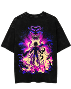 Majin Vegeta Acid Wash Oversized T-shirt (Final Clearance Sale)