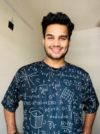 Nerdy Maths Equations Oversized T-shirt