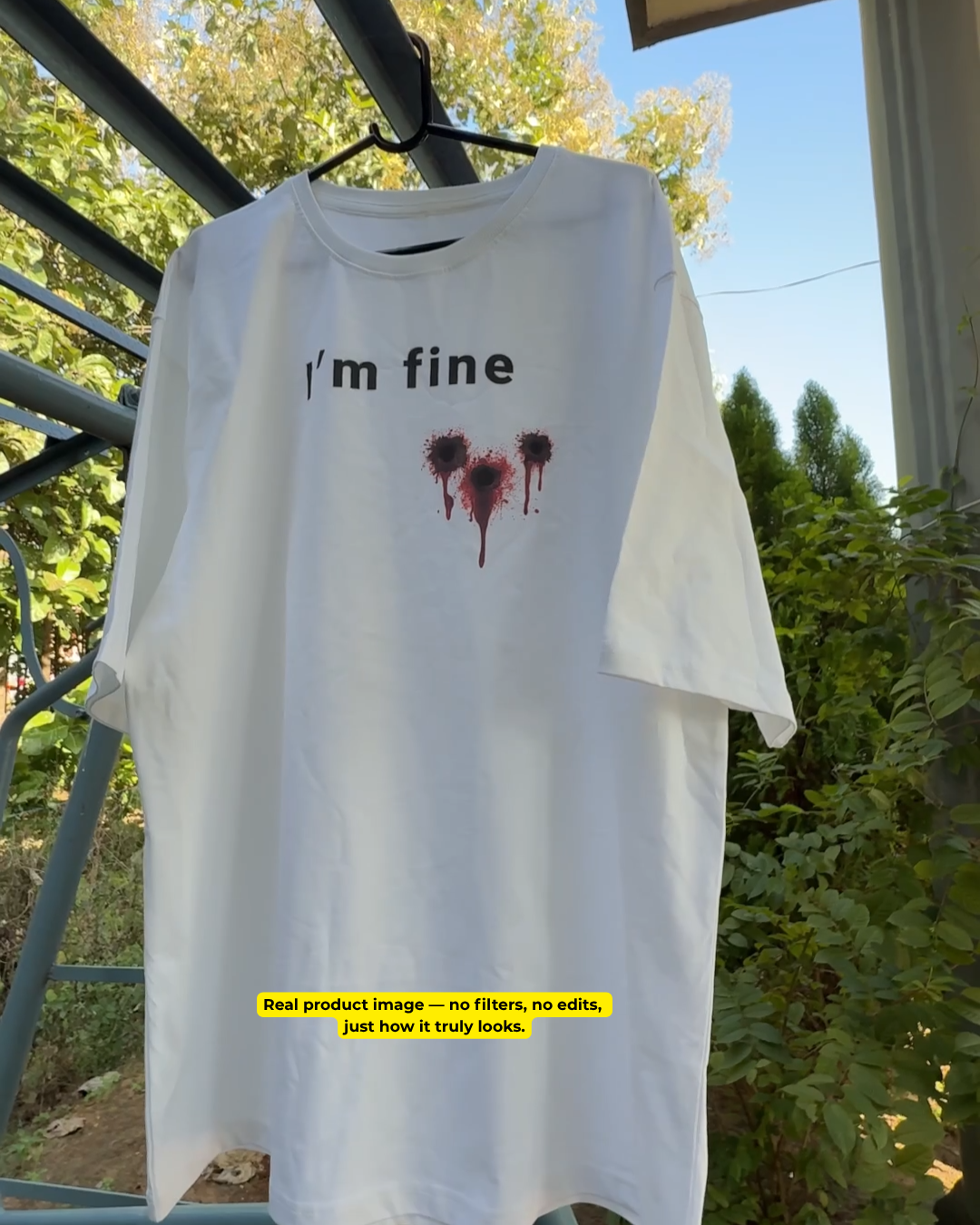 I'm Fine Multiple Gunshots T-shirt (Final Clearance Sale)