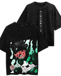 Rock Lee : Naruto Acid Wash Oversized T-shirt