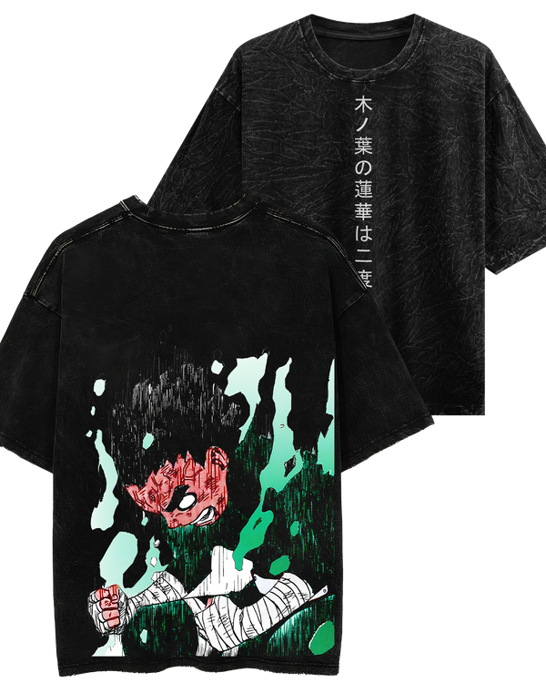 Rock Lee : Naruto Acid Wash Oversized T-shirt