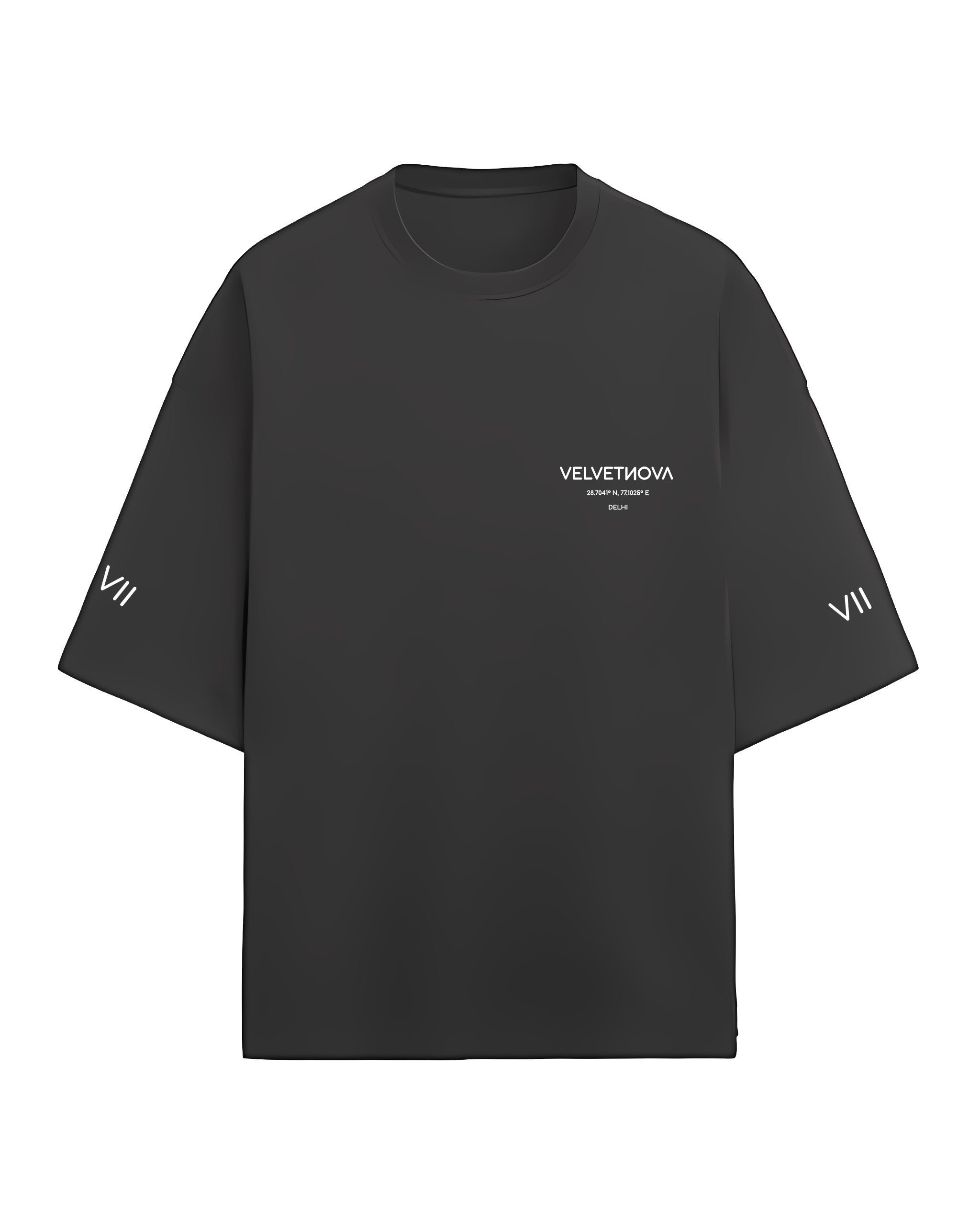 Velvetnova GeoCoordinate Delhi Terry Oversized Tshirt