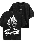 Vegeta Super Dragon Ball Acid Wash Oversized T-shirt (Final Clearance Sale)