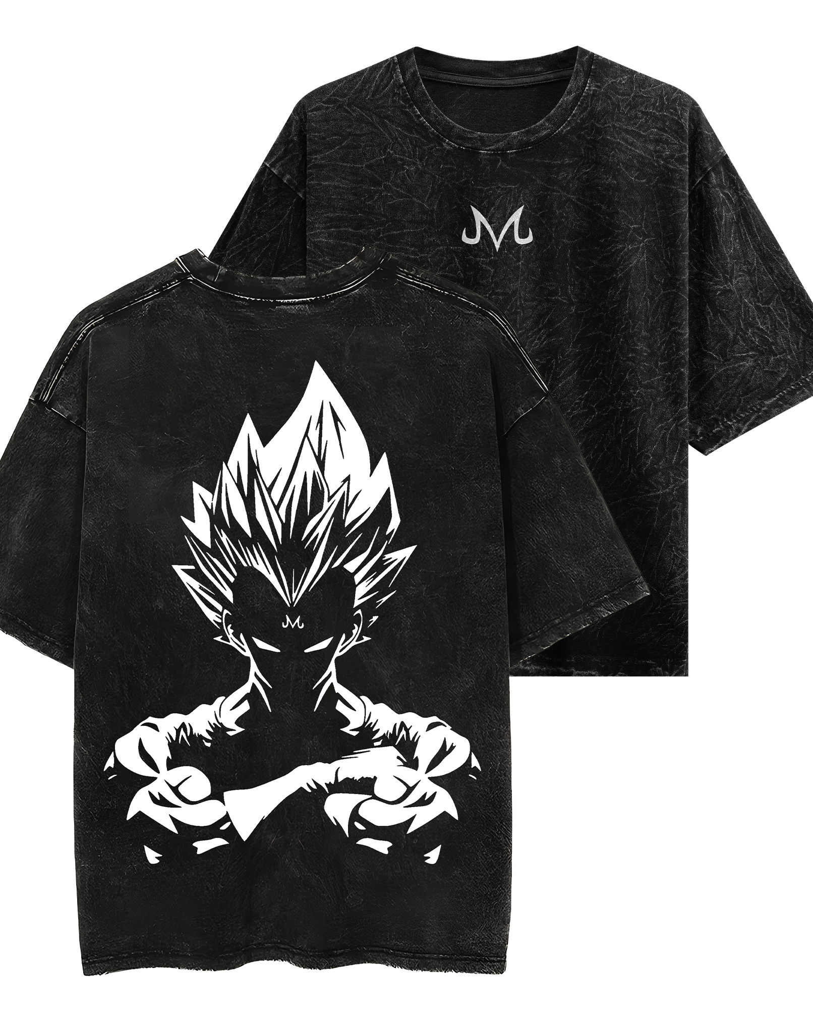 Vegeta Super Dragon Ball Acid Wash Oversized T-shirt (Final Clearance Sale)