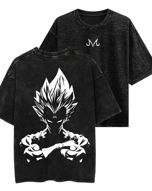 Vegeta Super Dragon Ball Acid Wash Oversized T-shirt