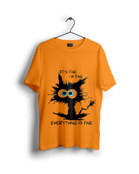 Cat Everything Is Fine Oversized T-shirt