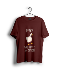 Peace was never an option Oversized T-shirt