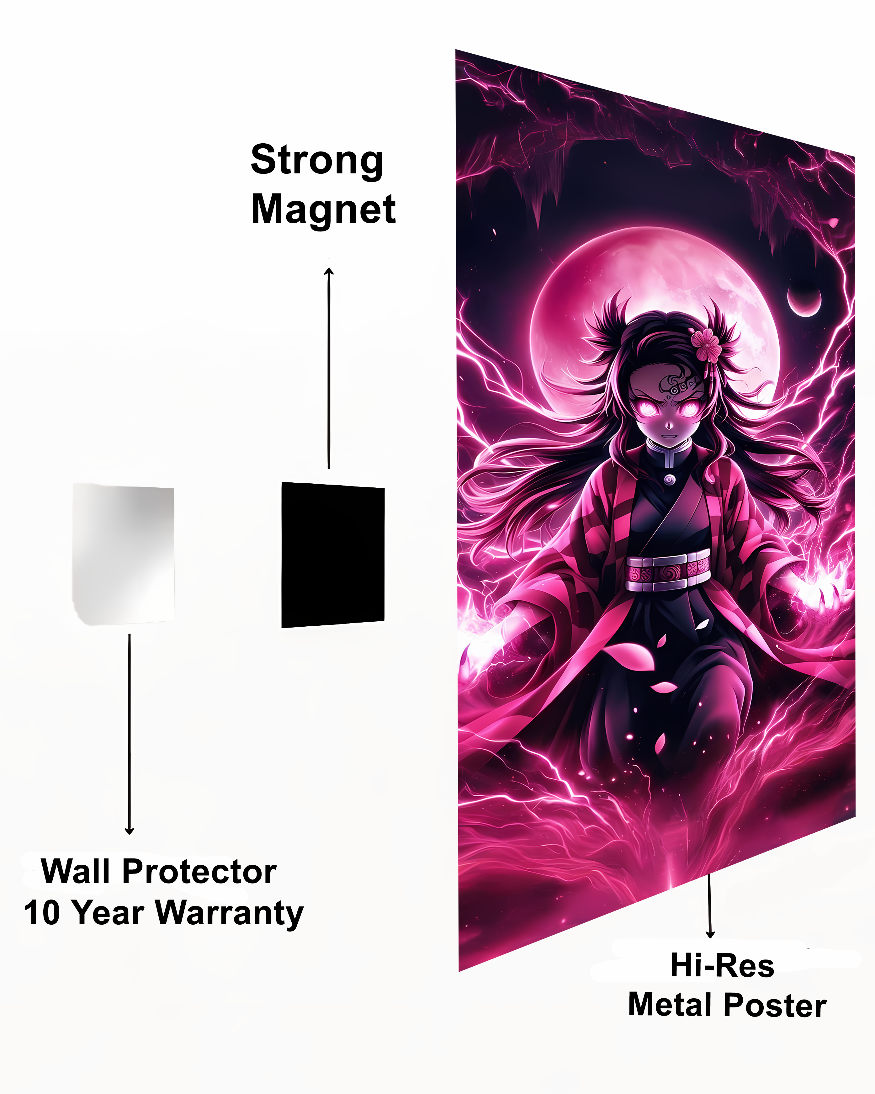 Nezuko Kamado Demon Slayer Metal Poster