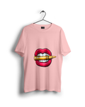 Biting the Bullet Red Lipstick Lips Oversized T-shirt