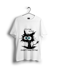 Cat Everything Is Fine Oversized T-shirt